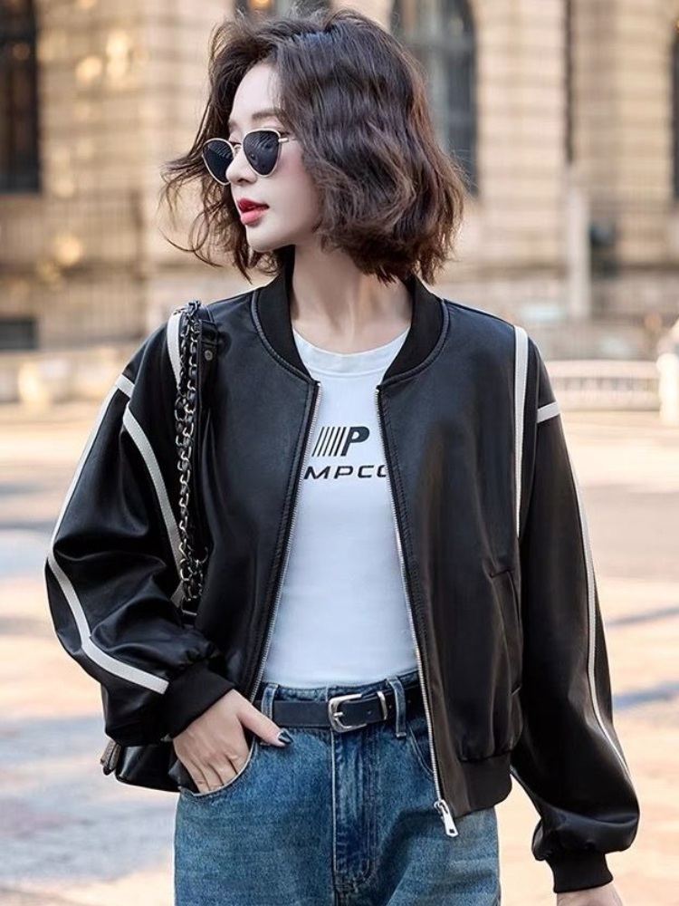 ​2025 Women's Short Leather Ba - Sewing Jackets reseña y precio