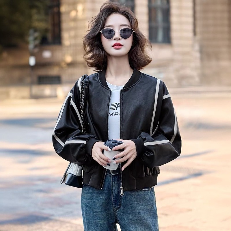 ​2025 Women's Short Leather Ba - Sewing Jackets reseña y precio