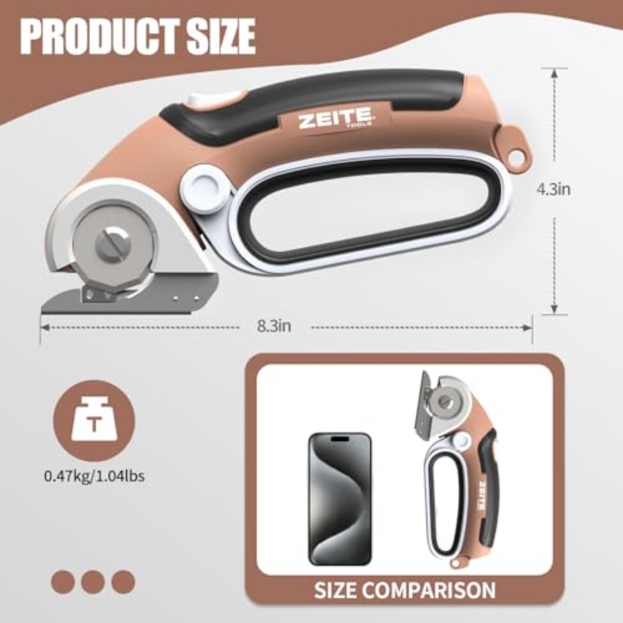 4V Cordless Electric Scissors  - Rotary Cutter Fabric reseña y precio