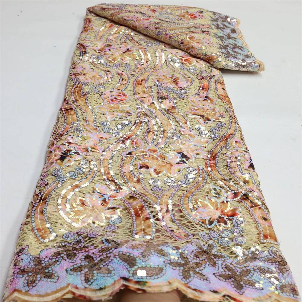 Newest Velvet Lace Fabric Afri - Sewing Velvet Fabric reseña y precio