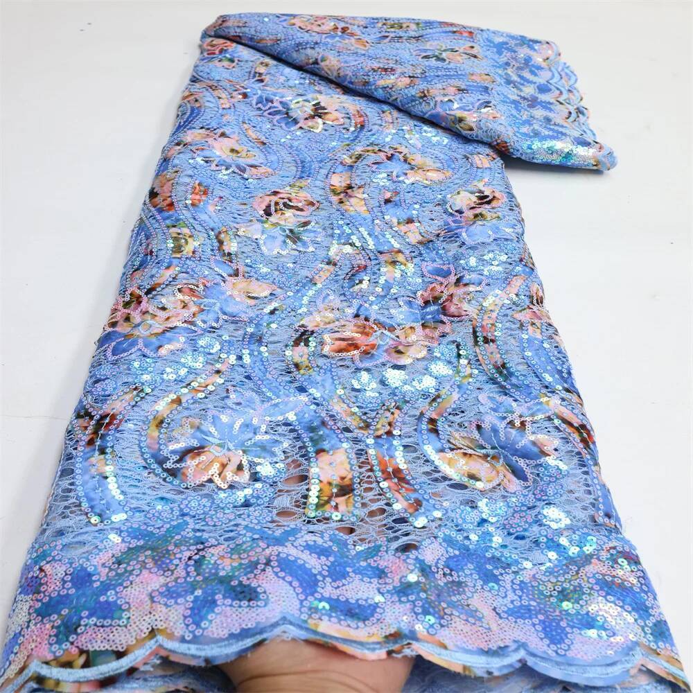 Newest Velvet Lace Fabric Afri - Sewing Velvet Fabric reseña y precio