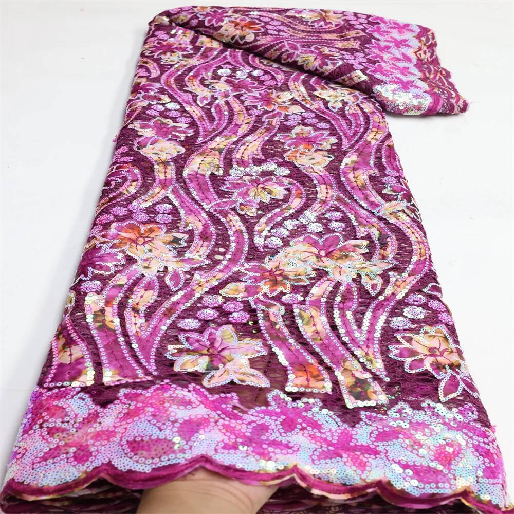 Newest Velvet Lace Fabric Afri - Sewing Velvet Fabric reseña y precio