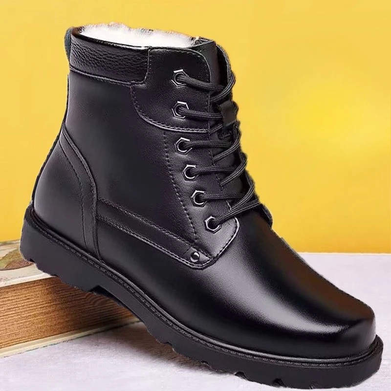​Men's Winter Genuine Leather  - Sewing Fleece reseña y precio