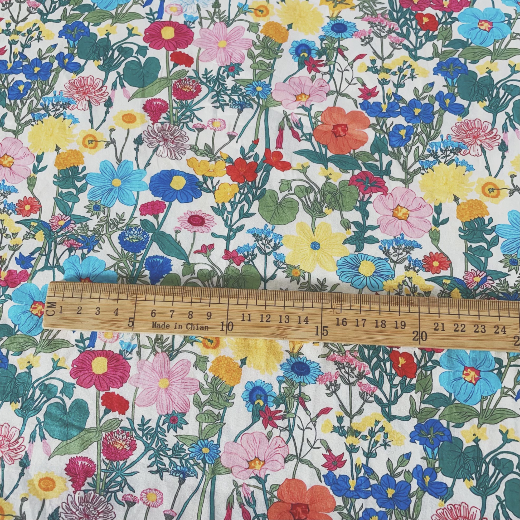 Vintage Floral Printed Cotton  - Vintage Sewing Textile reseña y precio